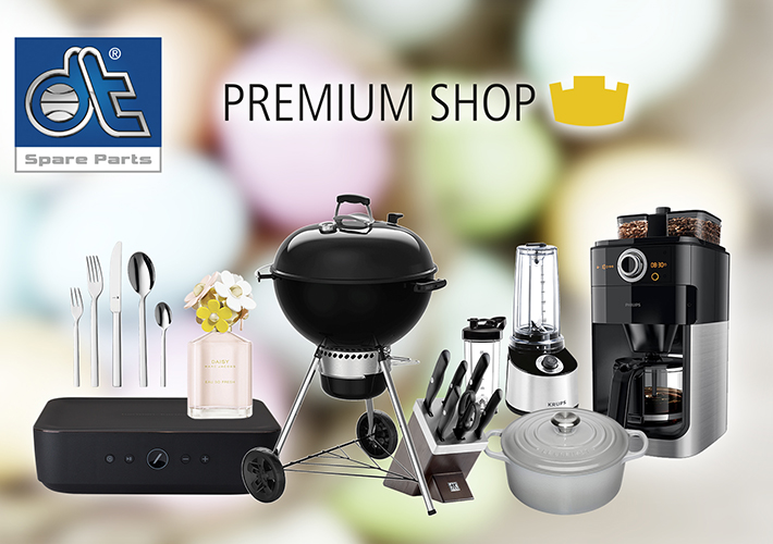 foto noticia Ganhe muitos prêmios interessantes na Premium Shop da DT Spare Parts.

